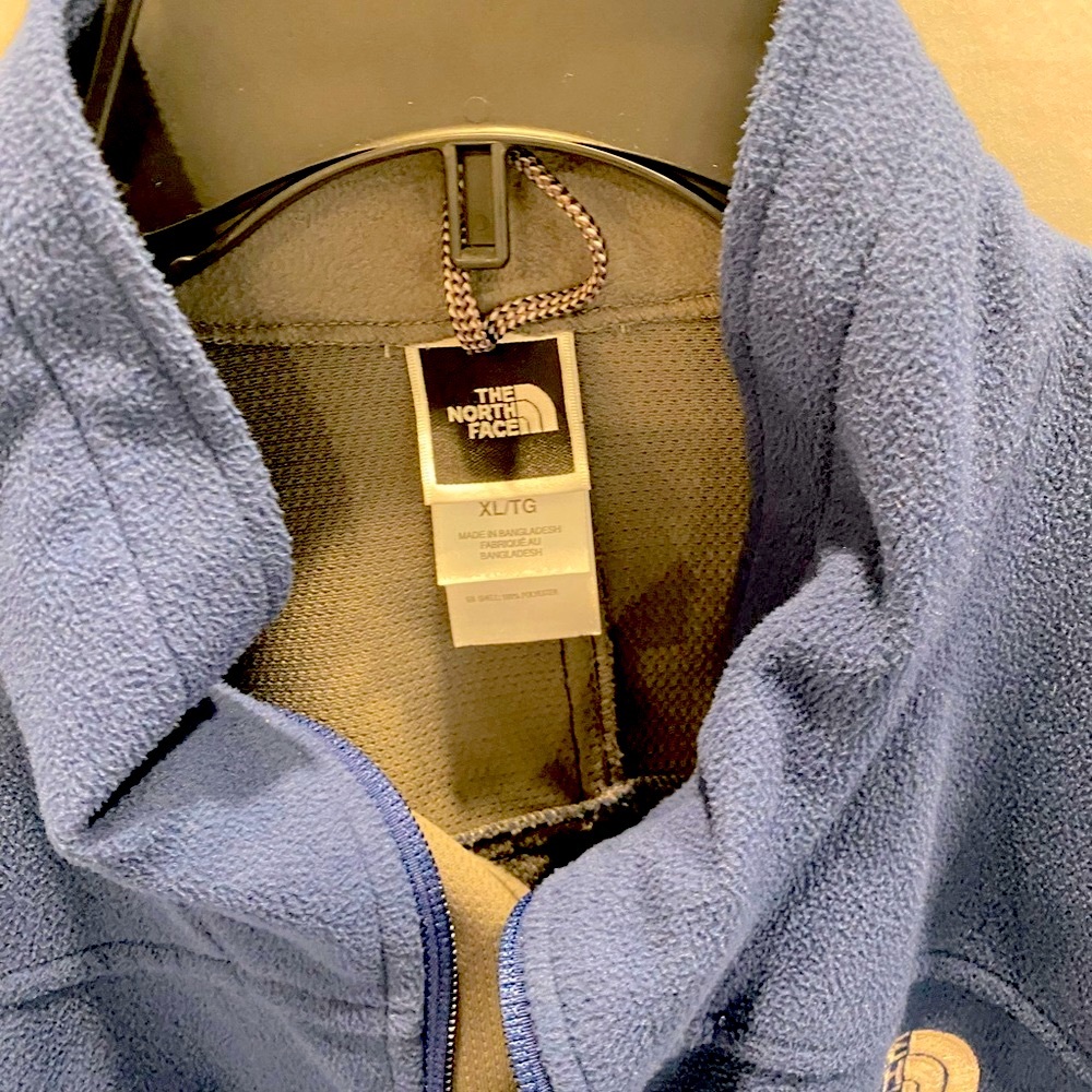The North Face Men’s Fleece Full Zip Jacket, Blue, Size Large - Picture 4 of 5